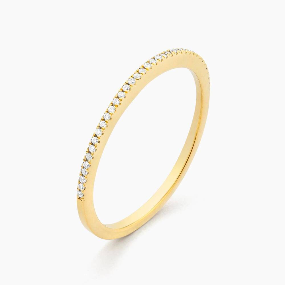 NEW ELLA STEIN women's for all eternity stackable ring in gold plated